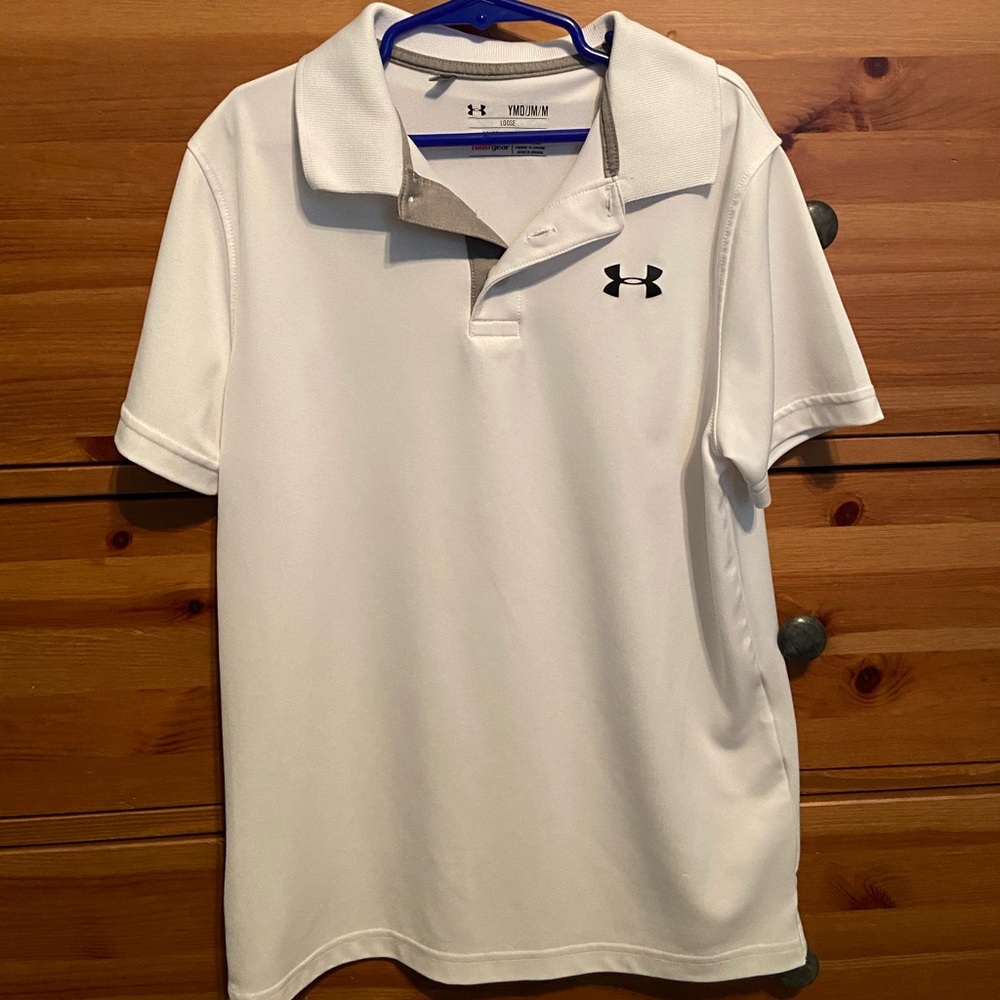 Under Armour white polo